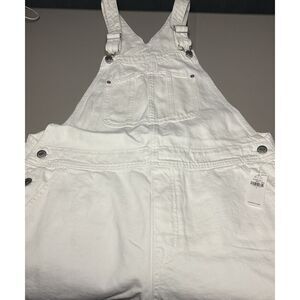 Women's Old Navy White Denim Shortalls